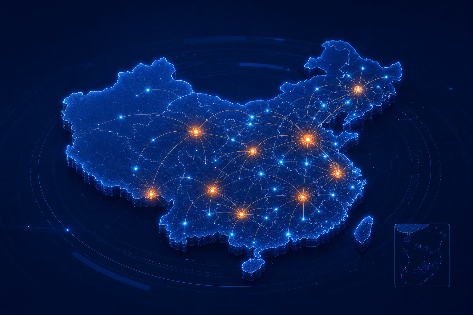 全国服务网络地图视觉