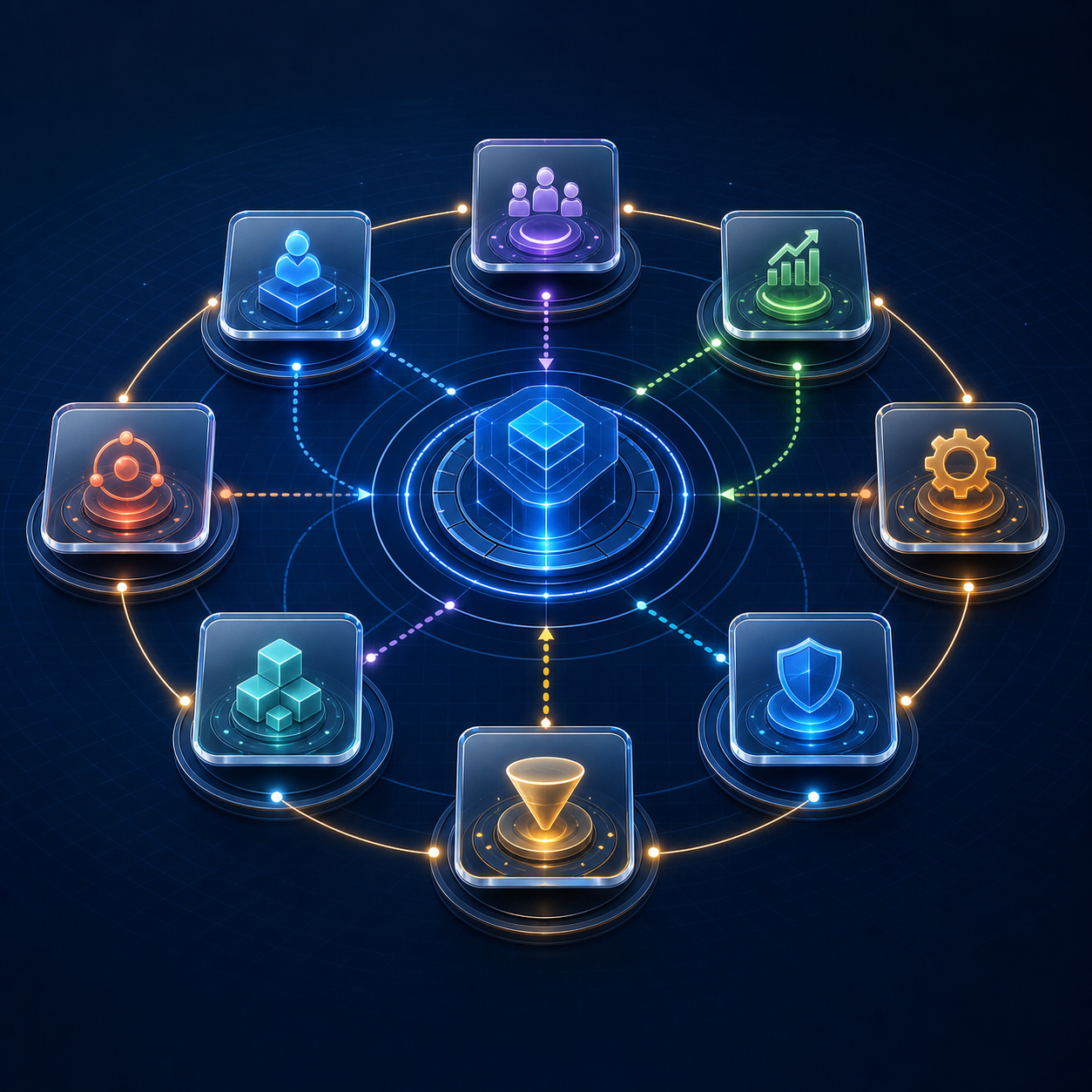 Nine-subsystem coordination matrix